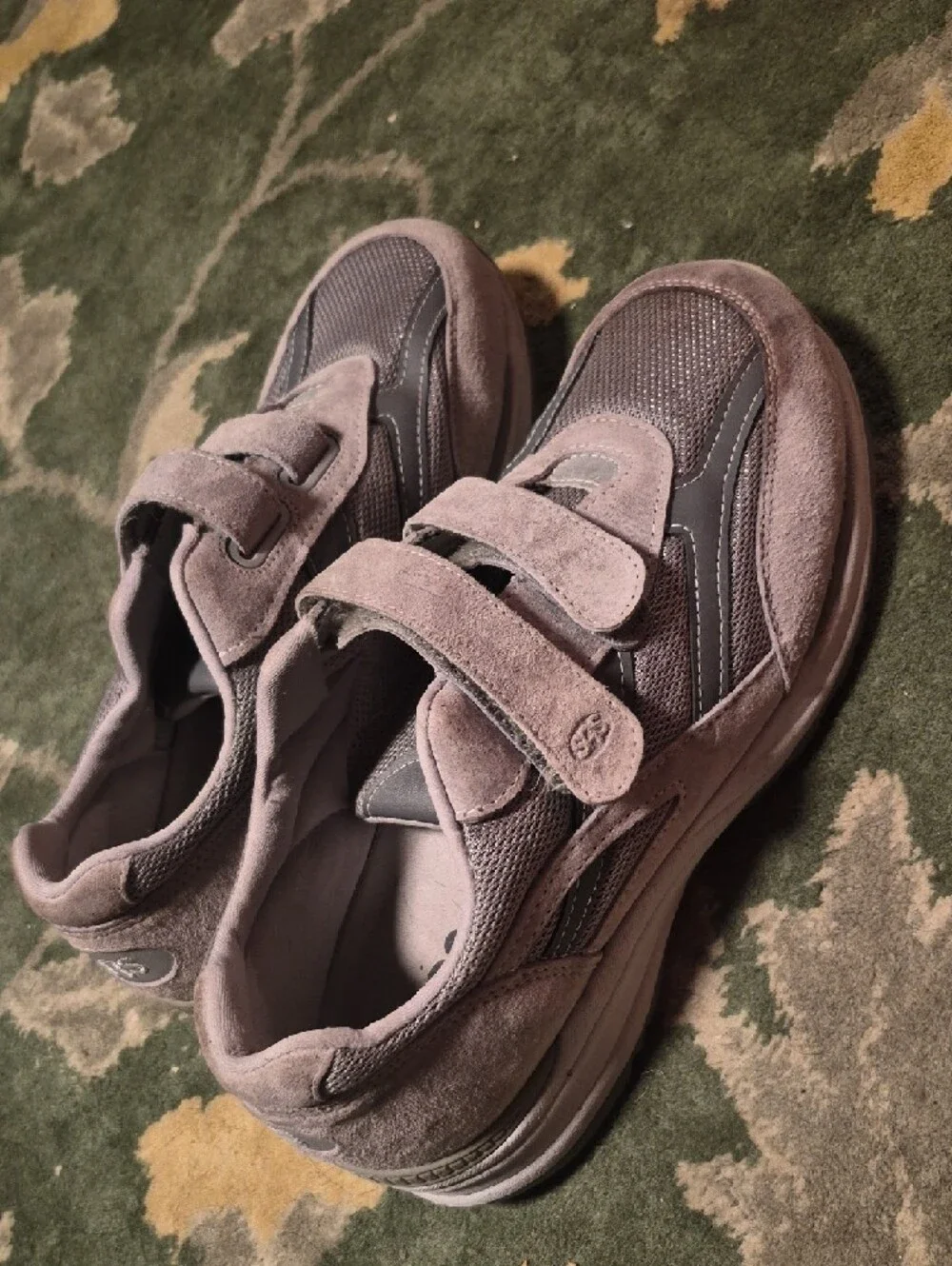SAS Men's Gray Suede & Mesh Velcro Sneakers